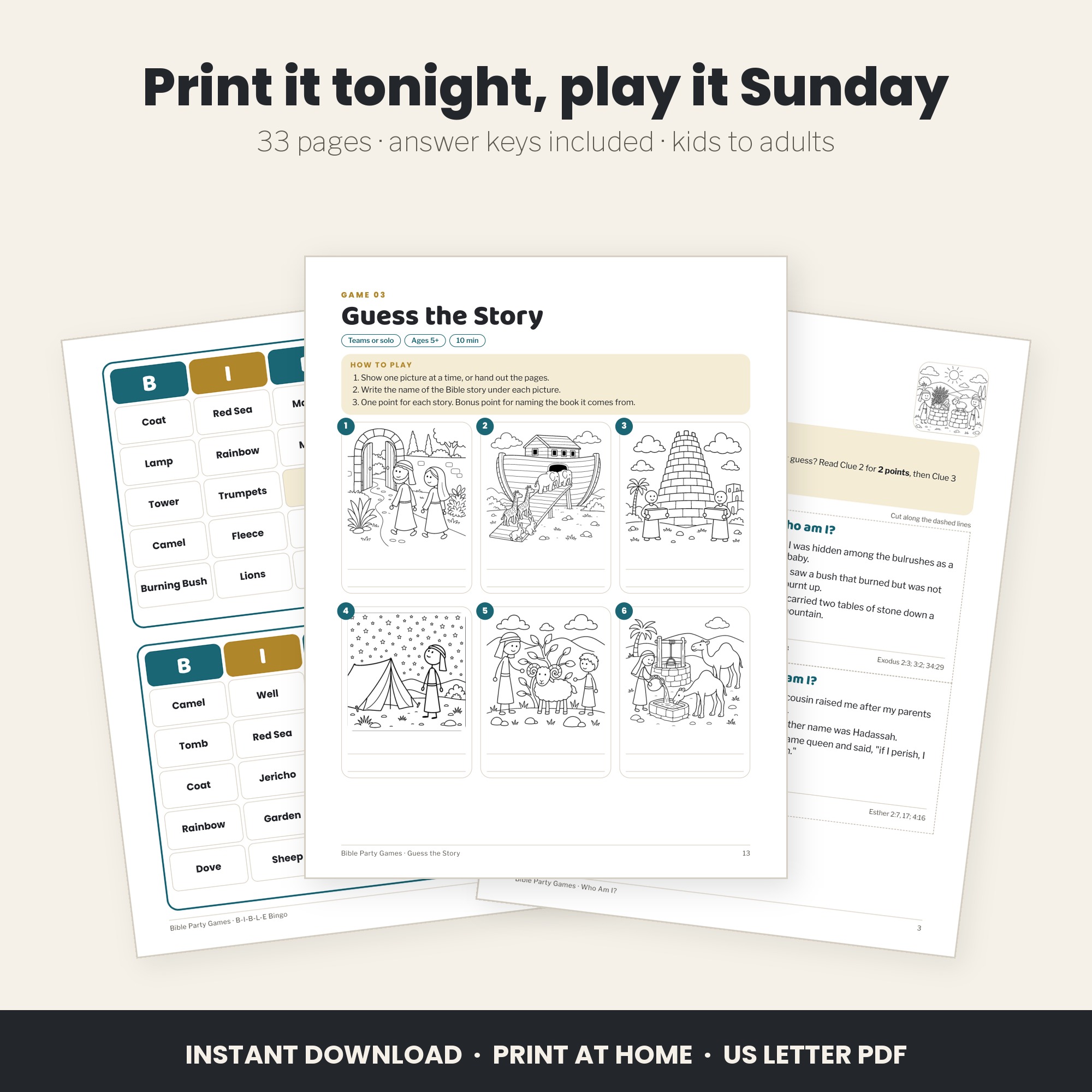Bible Party Games sample pages