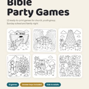 Bible Party Games printable PDF cover