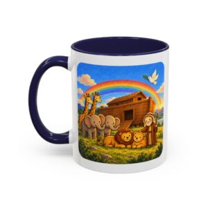 The LORD Is My Shepherd Mug, Noah's Ark Psalm 23:1 Christian Coffee Mug 11oz