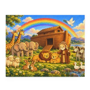 Noah's Ark Jigsaw Puzzle, 252 Piece Bible Story Family Puzzle 14 x 11