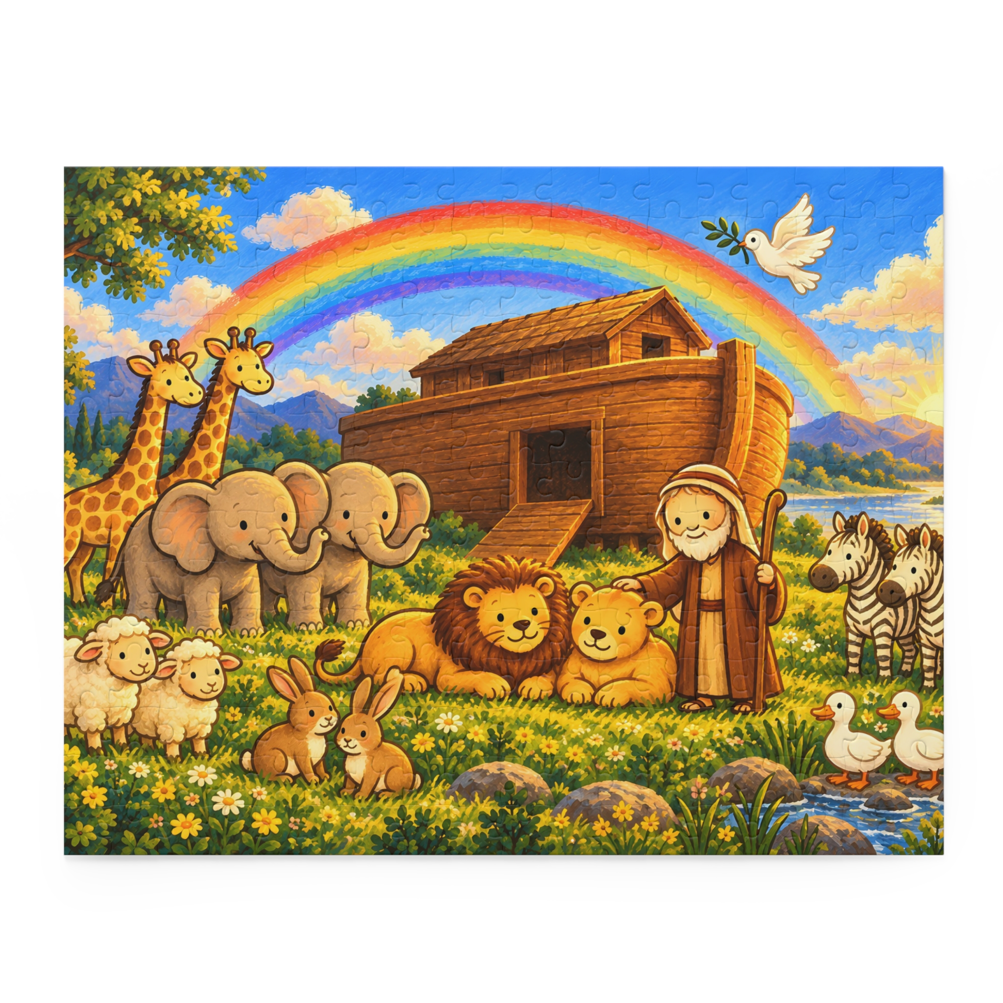 Noah's Ark Jigsaw Puzzle, 252 Piece Bible Story Family Puzzle 14 x 11