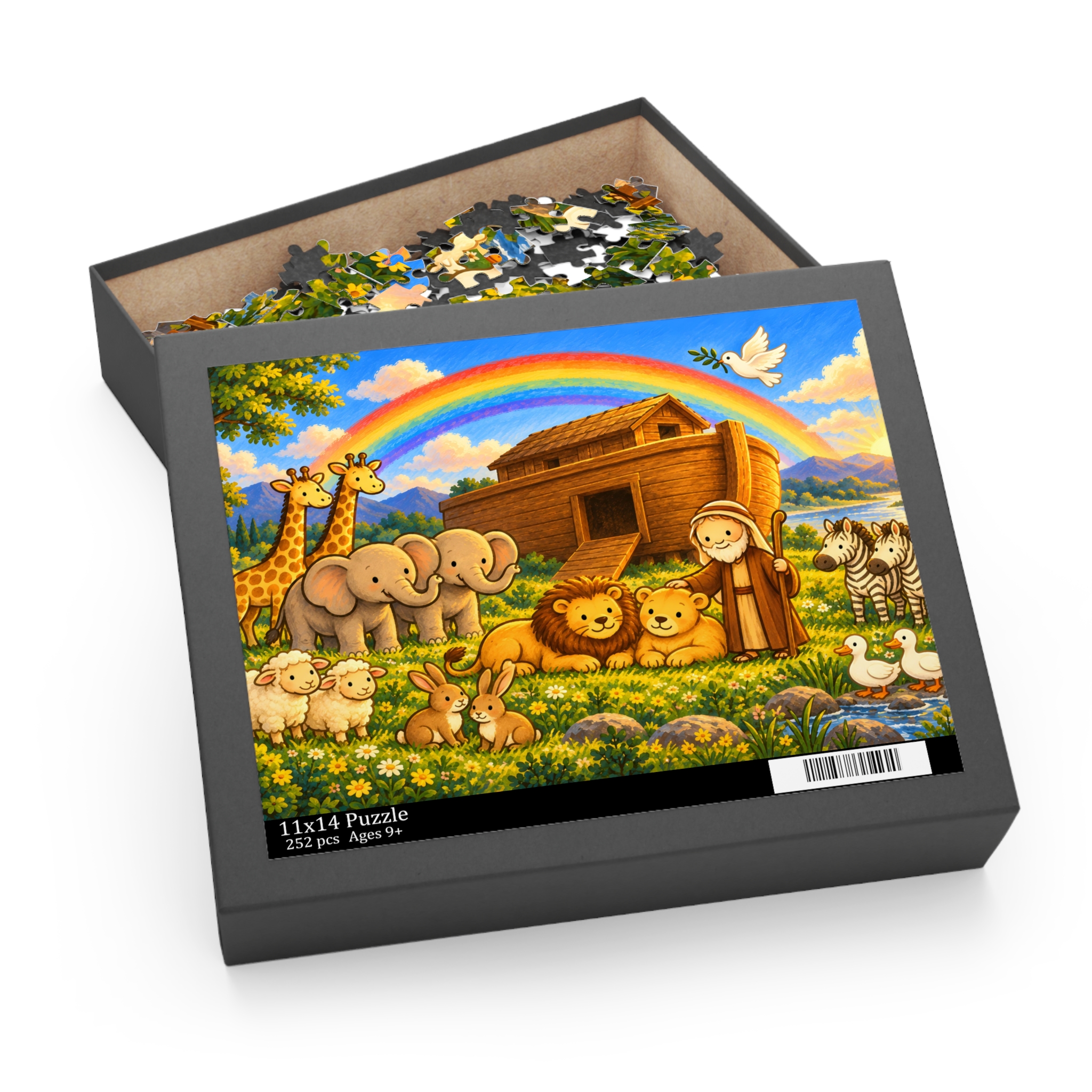 Noah's Ark Jigsaw Puzzle, 252 Piece Bible Story Family Puzzle 14 x 11 - Image 3