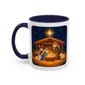 Nativity Mug, For Unto You Is Born Luke 2:11 Christmas Coffee Mug 11oz