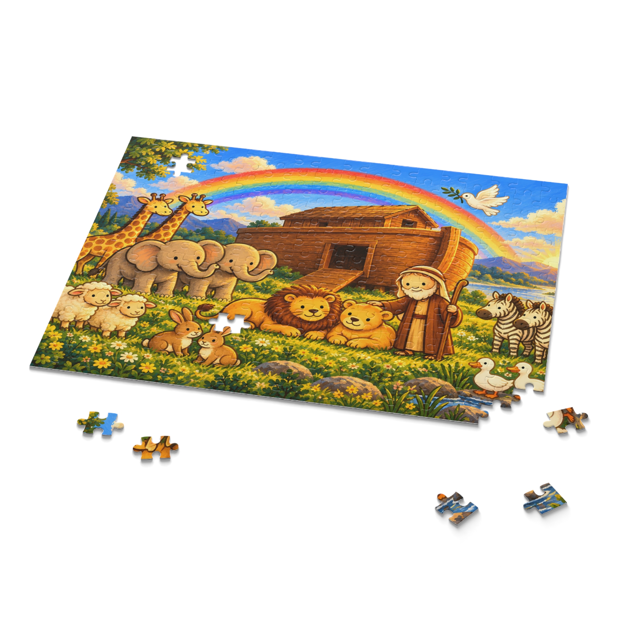 Noah's Ark Jigsaw Puzzle, 252 Piece Bible Story Family Puzzle 14 x 11 - Image 4